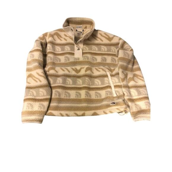 The North Face Women's M Geometric Fleece Pullover Snap Collar - Picture 1 of 3